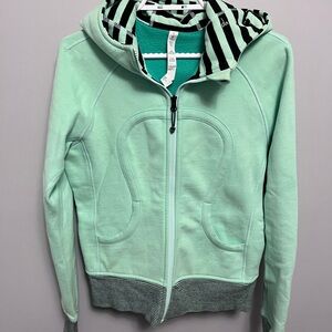 Black and White Zip-Up Hoodie with Hood